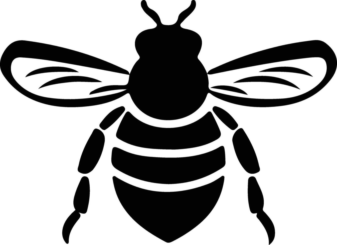 bumblebee black silhouette vector