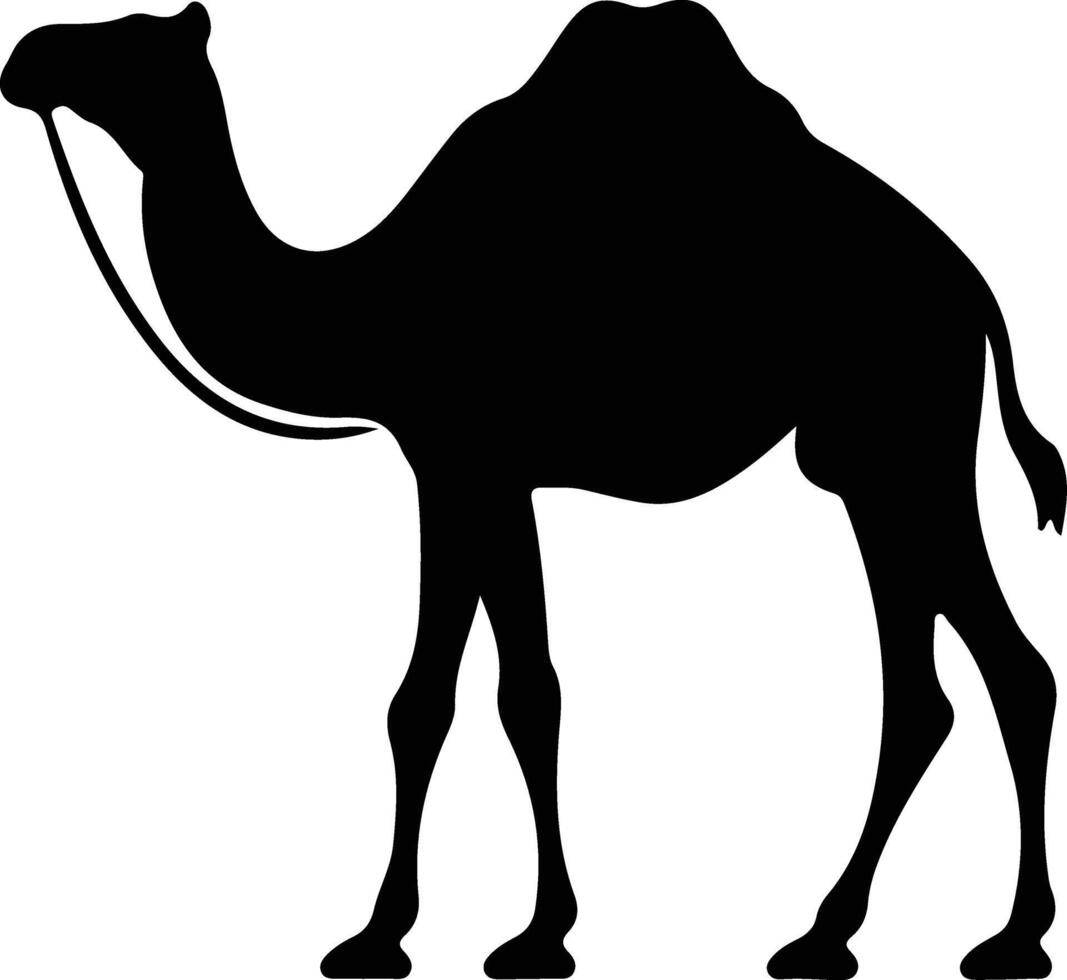 camel black silhouette vector