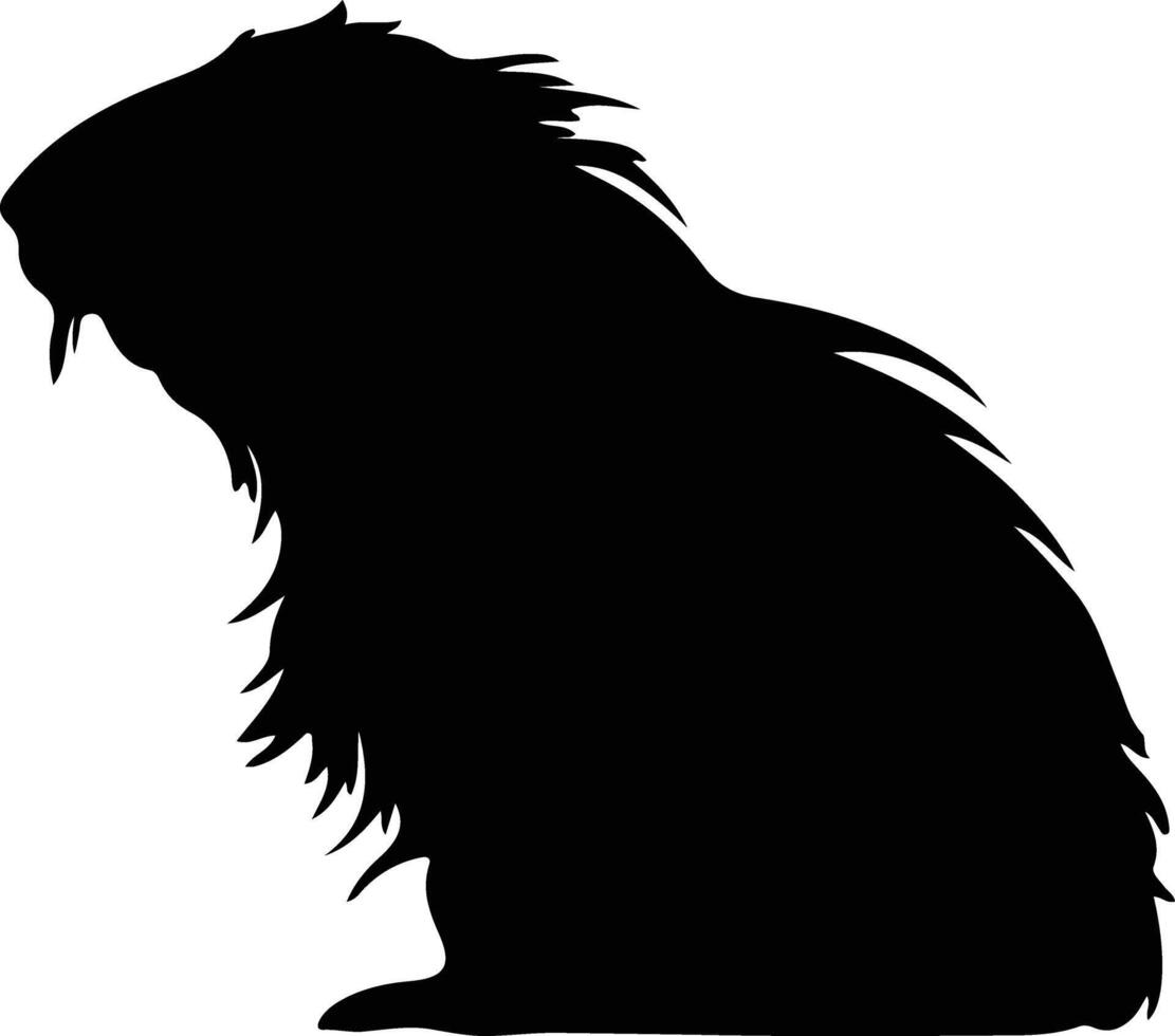 capybera black silhouette vector