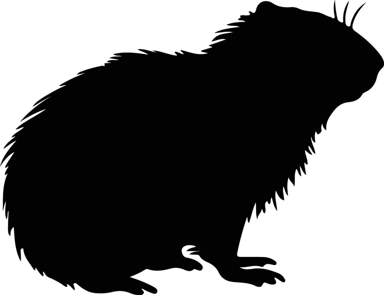 capybera black silhouette vector