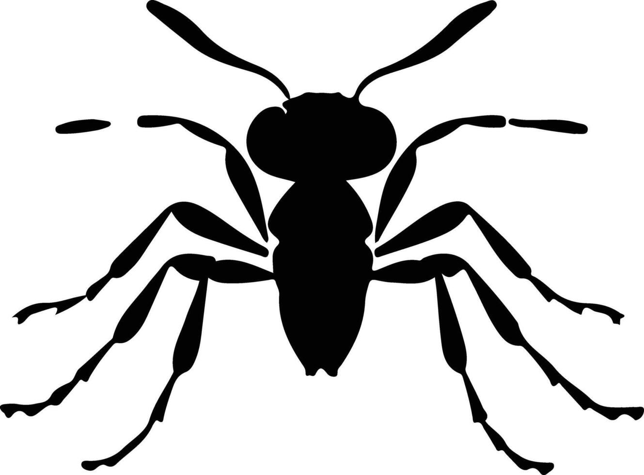 carpenter ant black silhouette vector