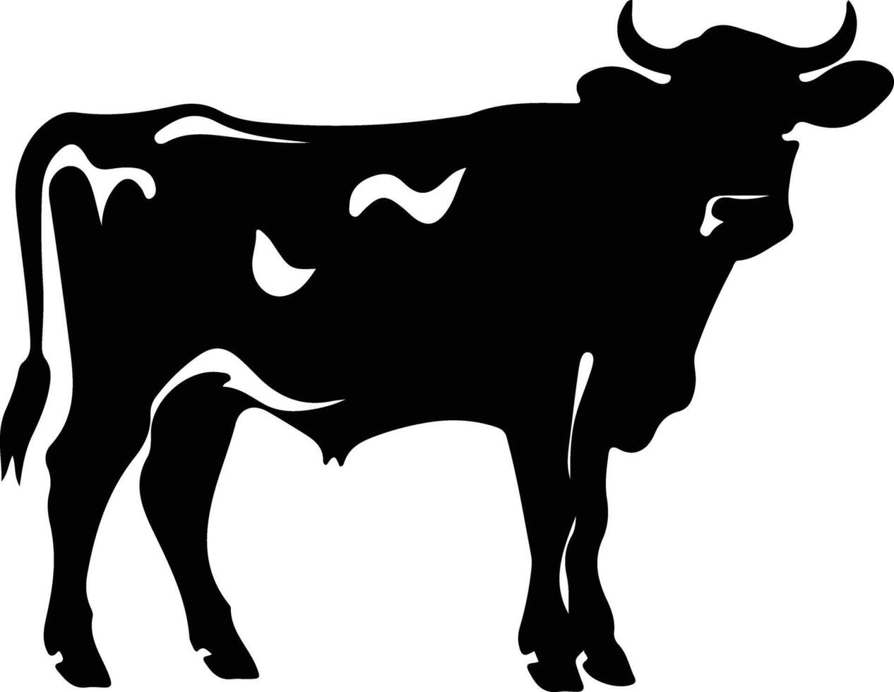 cattle black silhouette vector