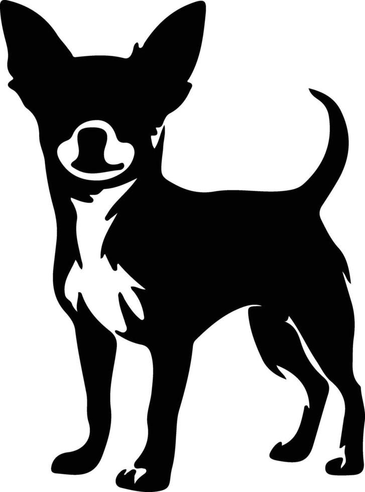 chihuahua black silhouette vector