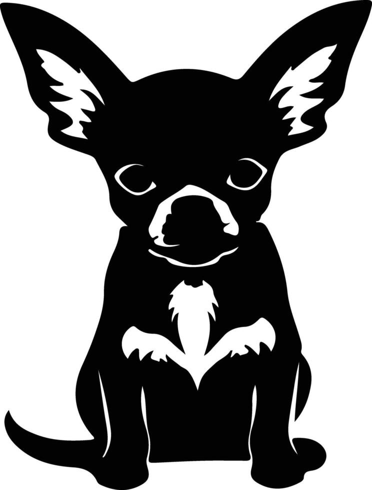 chihuahua negro silueta vector