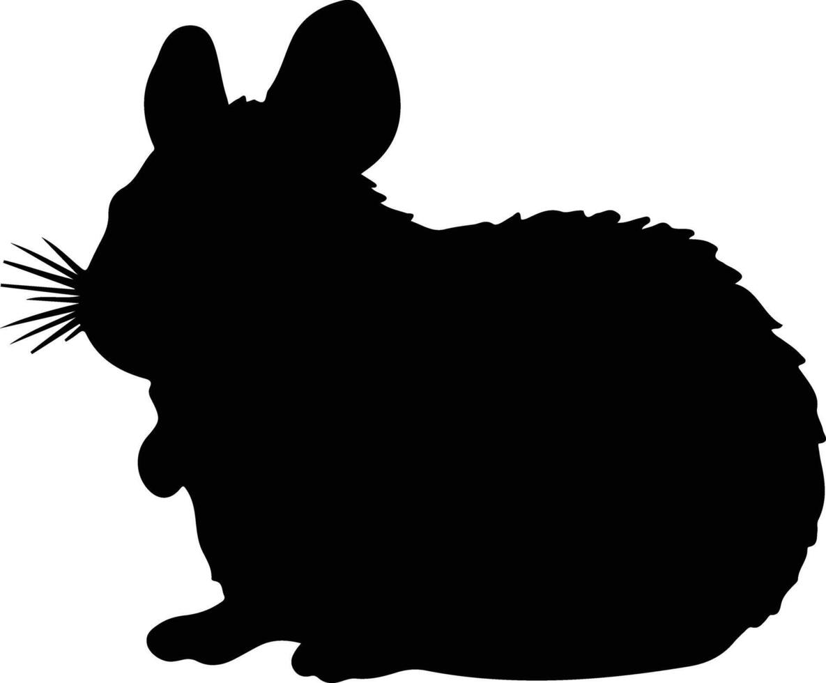 chinchilla black silhouette vector