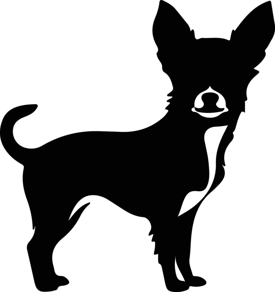 Chihuahua black silhouette vector