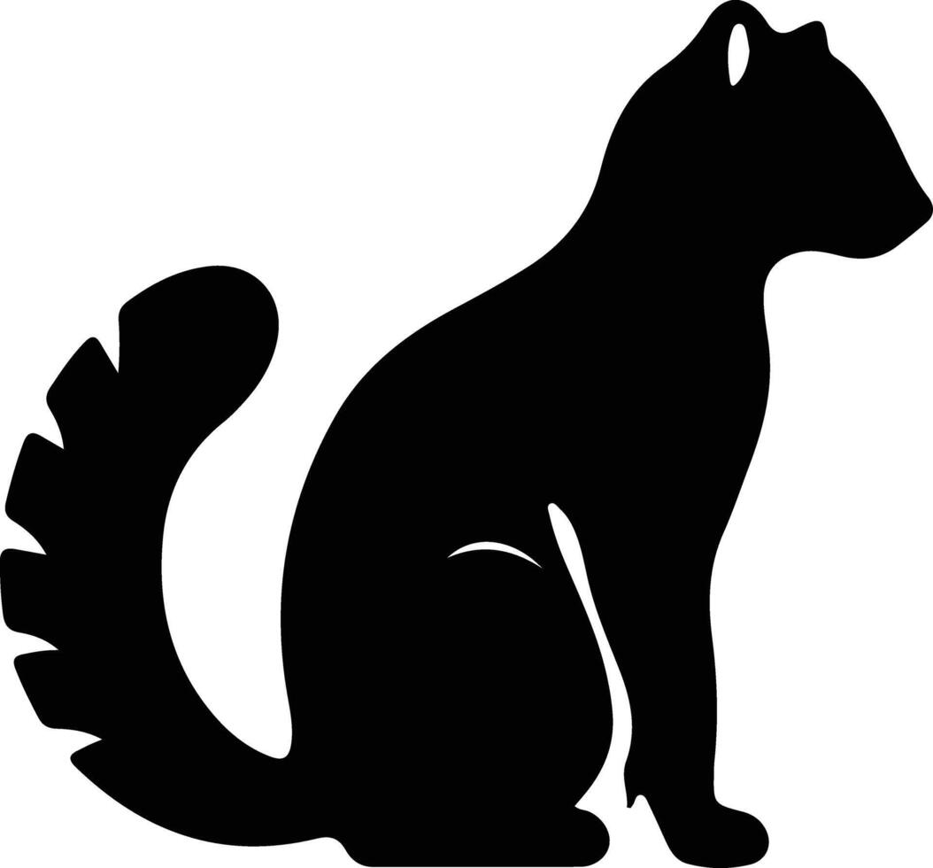 coati black silhouette vector