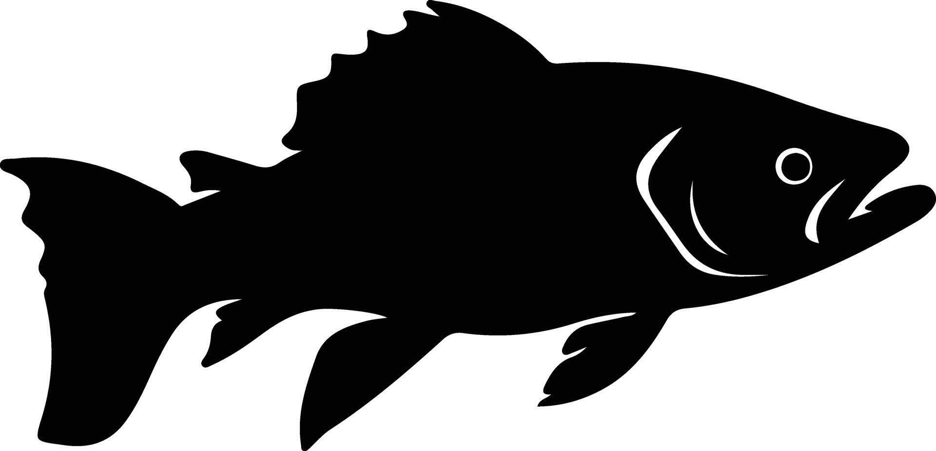 bacalao negro silueta vector