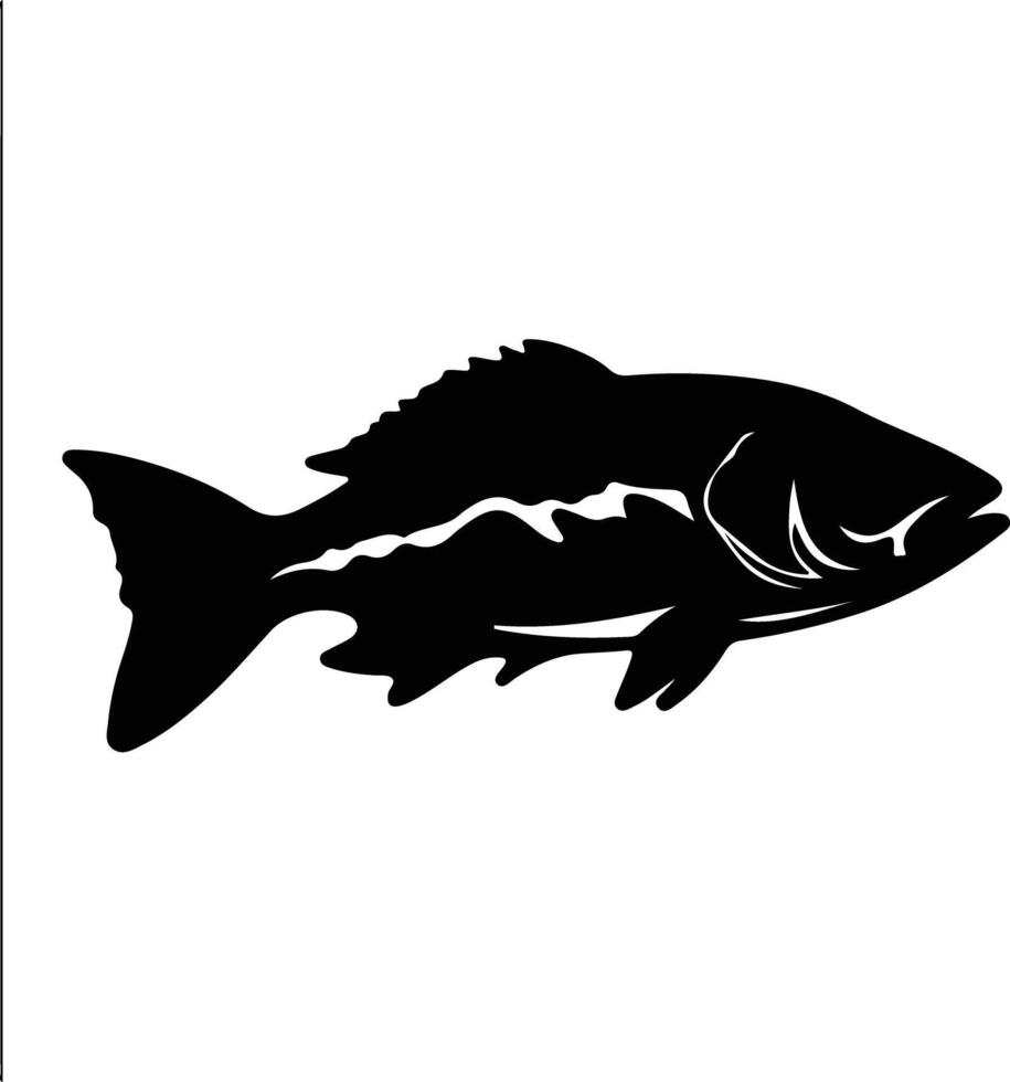 bacalao negro silueta vector