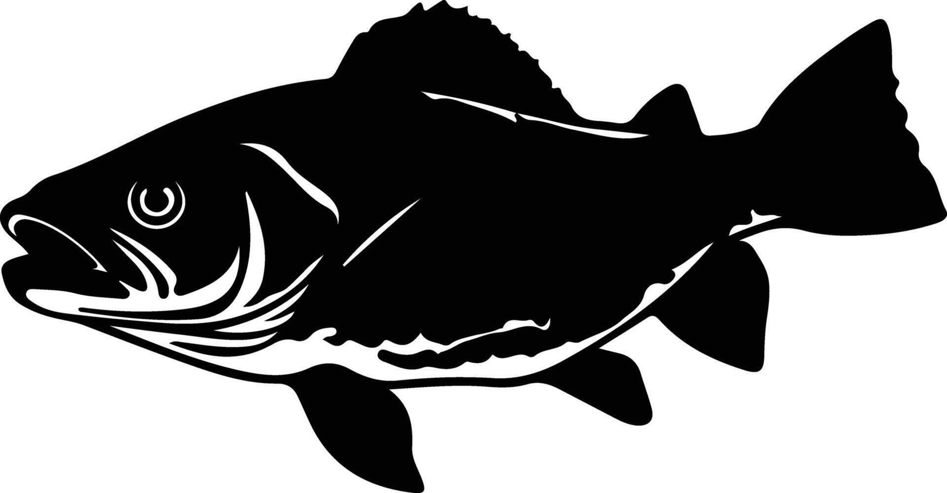 bacalao negro silueta vector