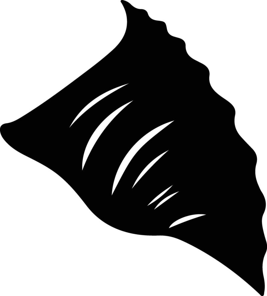 conch black silhouette vector