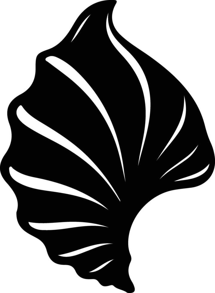 conch black silhouette vector