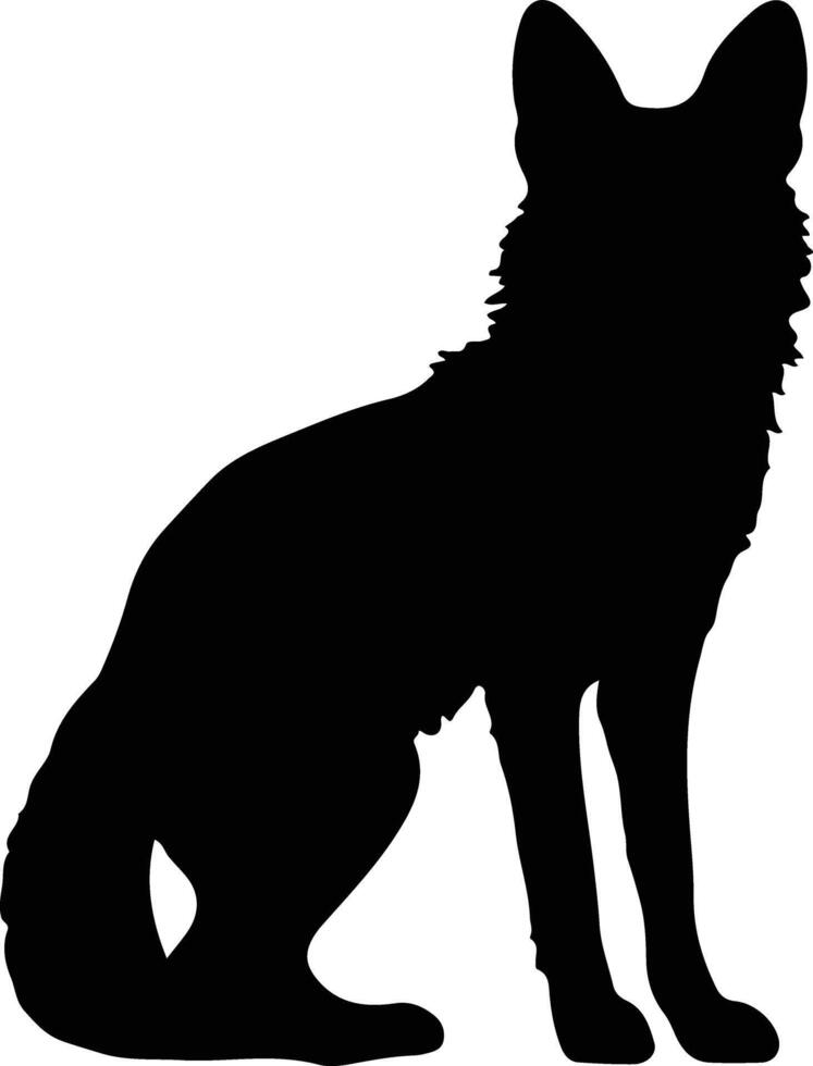 coyote black silhouette vector