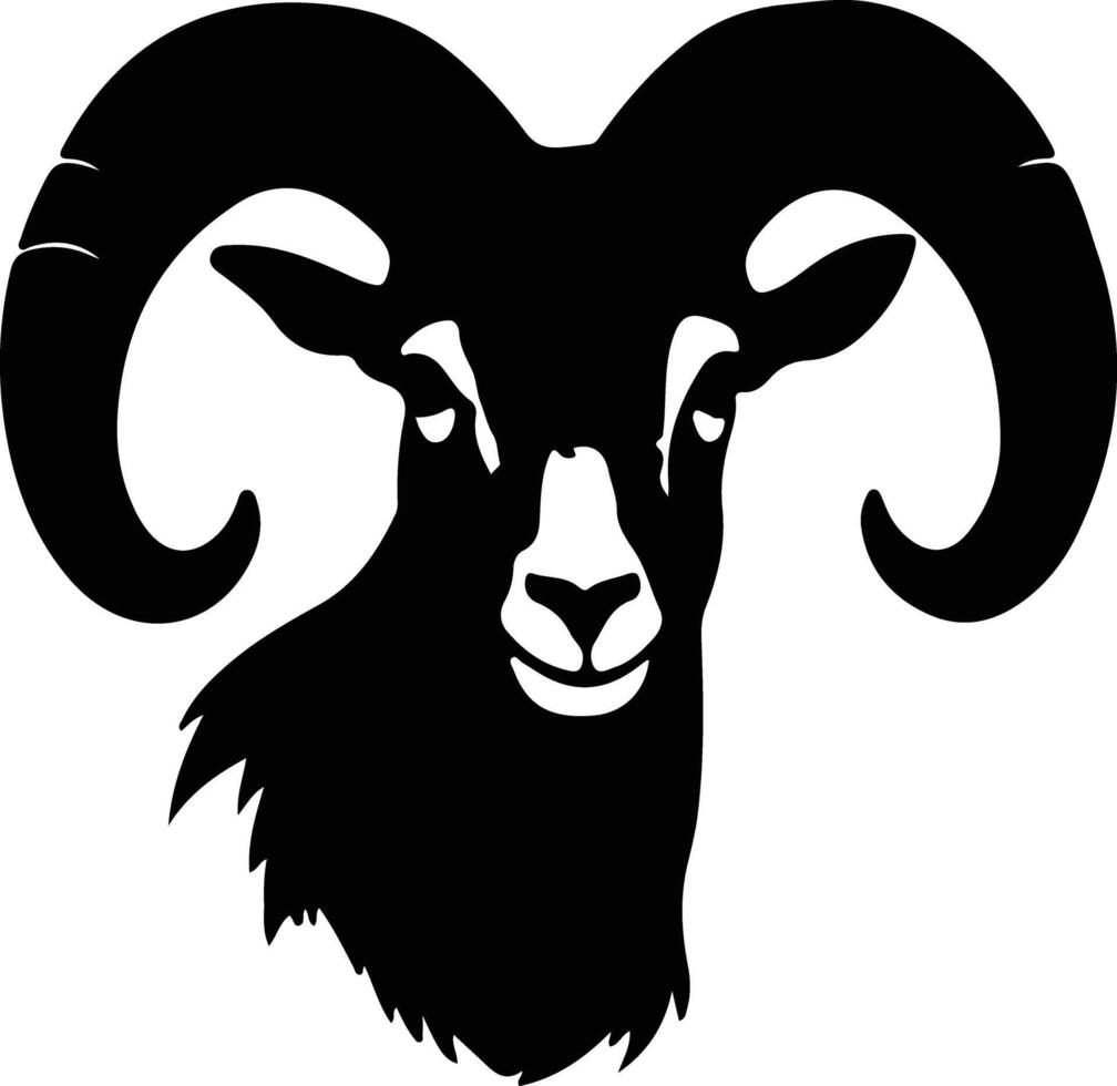 dall sheep black silhouette vector