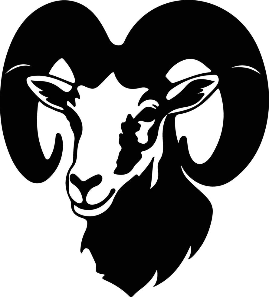 dall sheep black silhouette vector