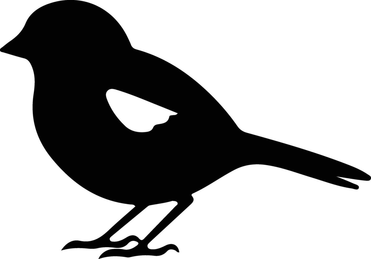 dark-eyed junco black silhouette vector
