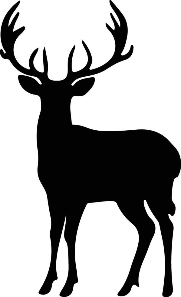 deer black silhouette vector