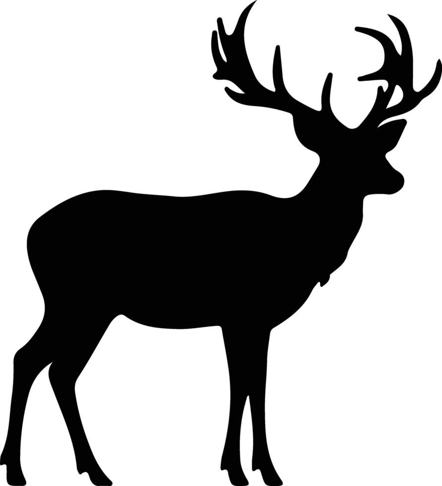 deer black silhouette vector