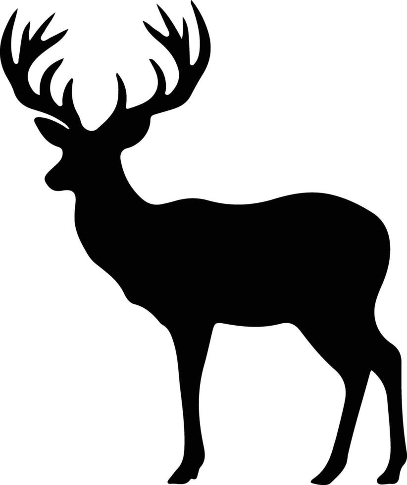 deer black silhouette vector