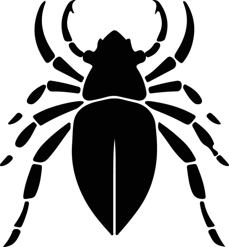 darkling beetle silhouette vector