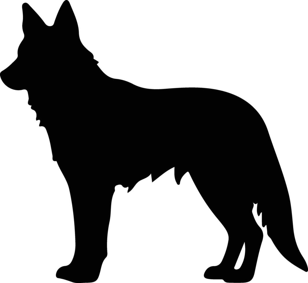 dingo negro silueta vector