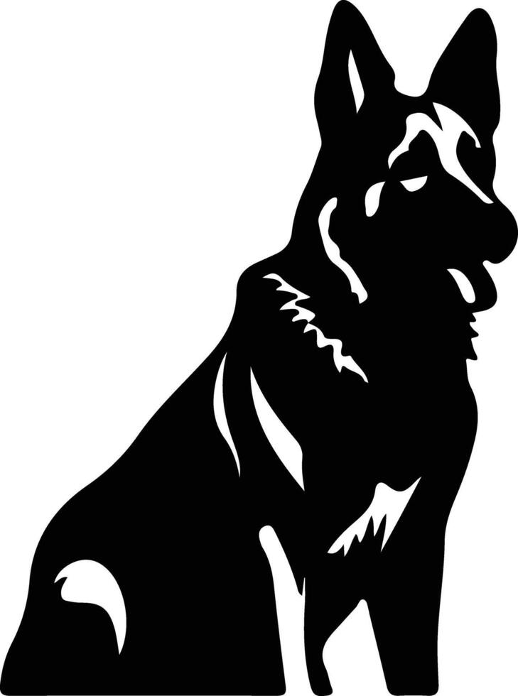 German Shepherd silhouette vector