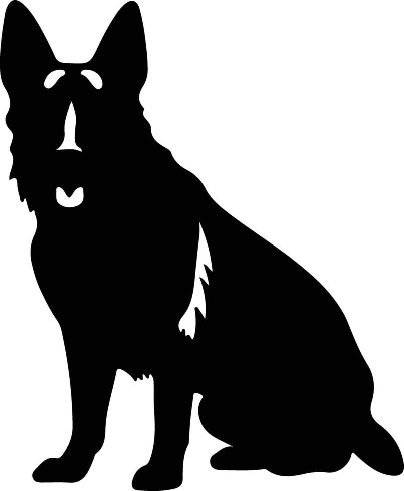 German Shepherd silhouette vector