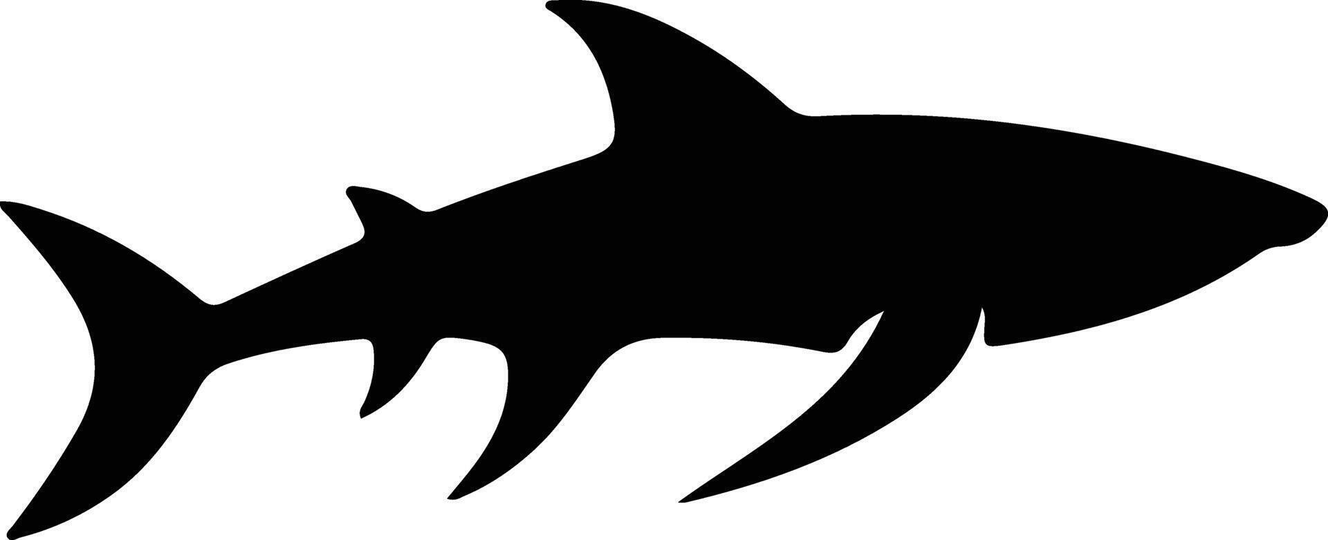 dogfish black silhouette vector