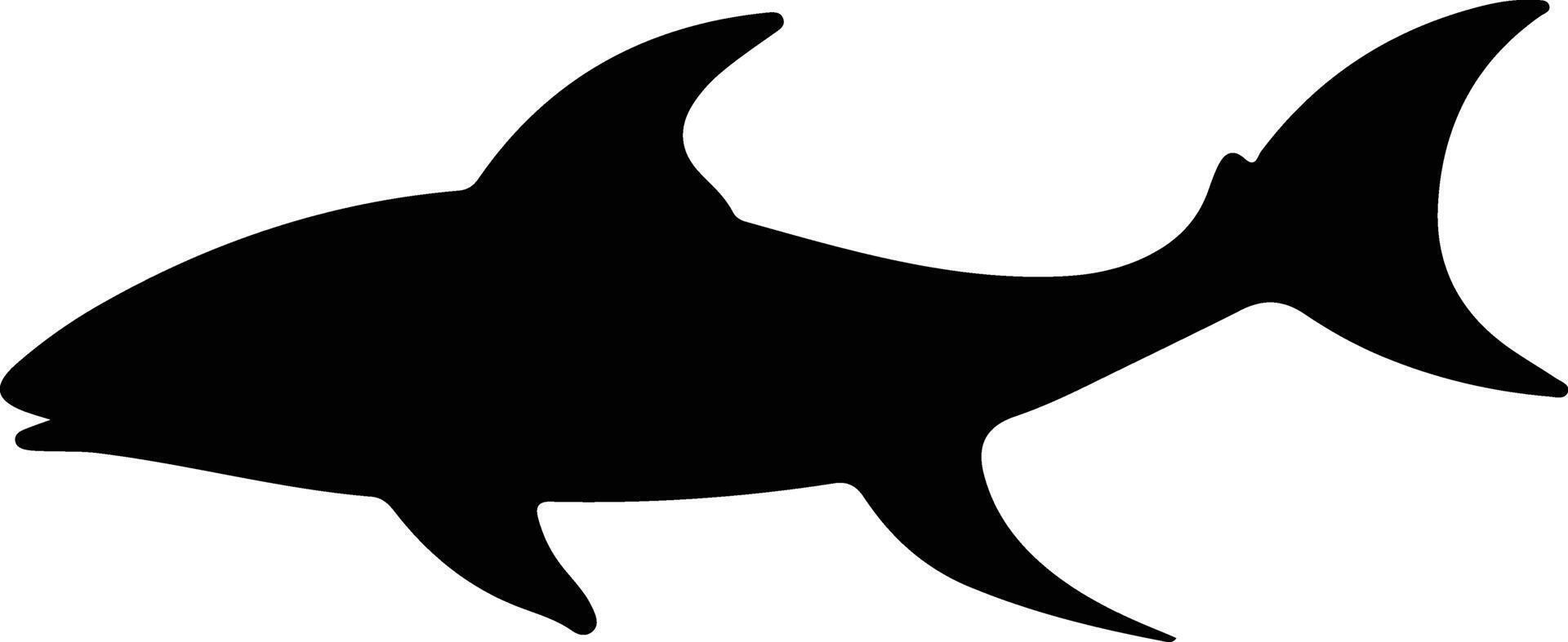 dogfish black silhouette vector