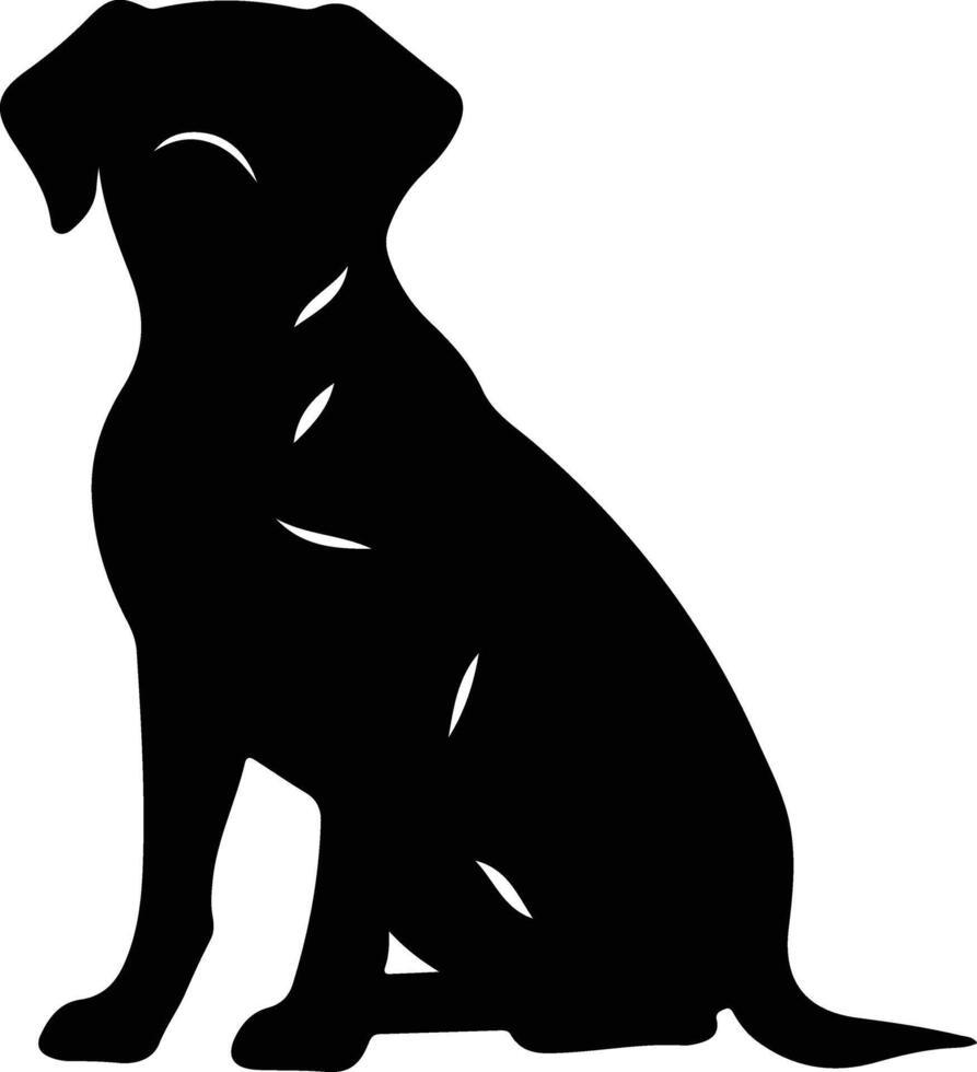 dog black silhouette vector