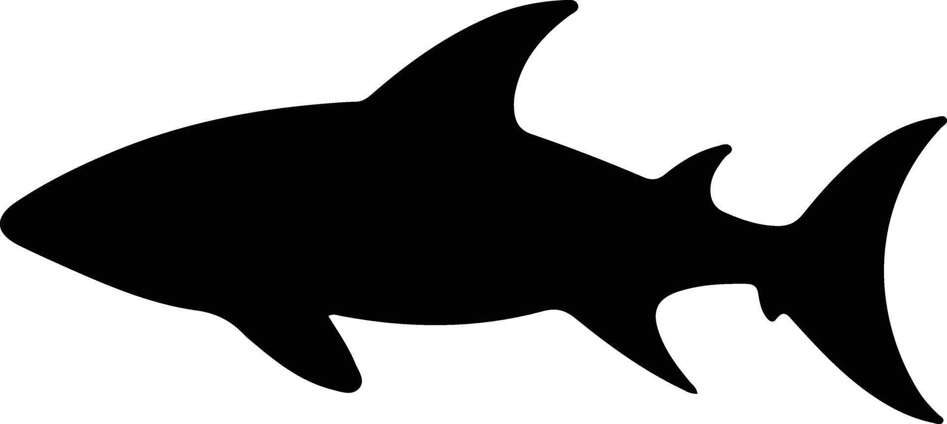 dogfish black silhouette vector