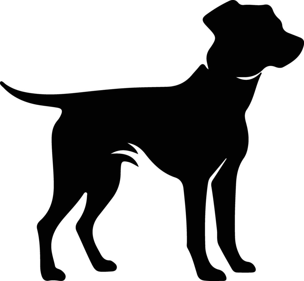 perro negro silueta vector