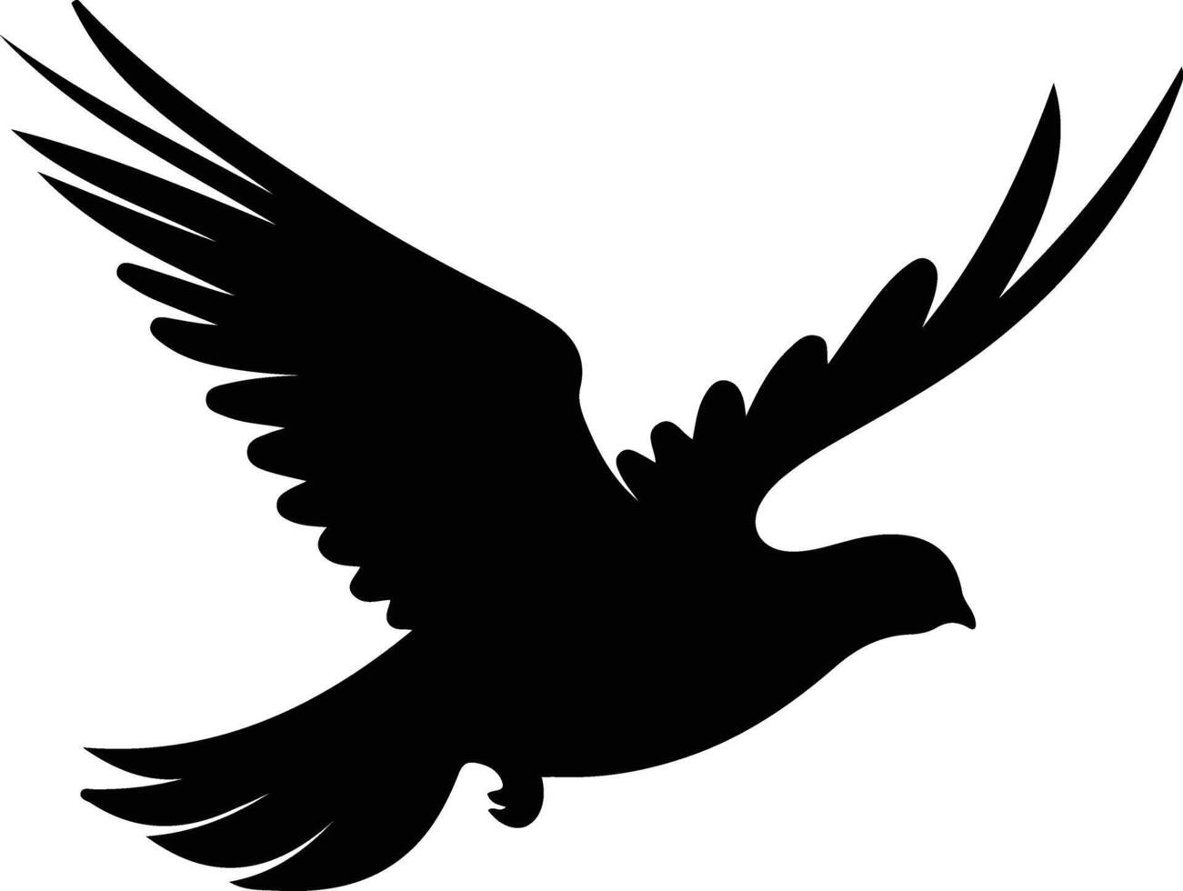 dove black silhouette vector