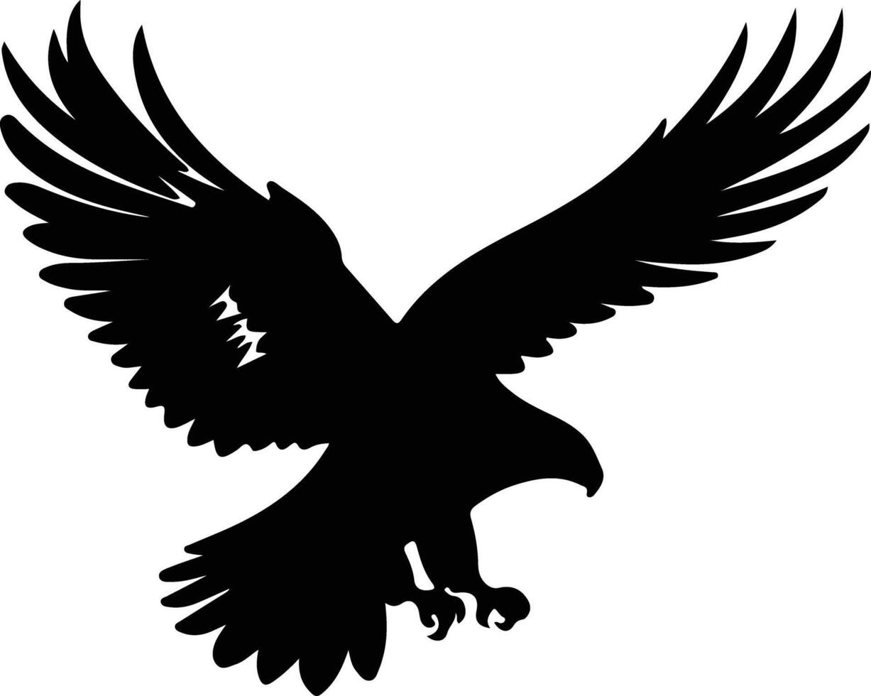 eagle black silhouette vector