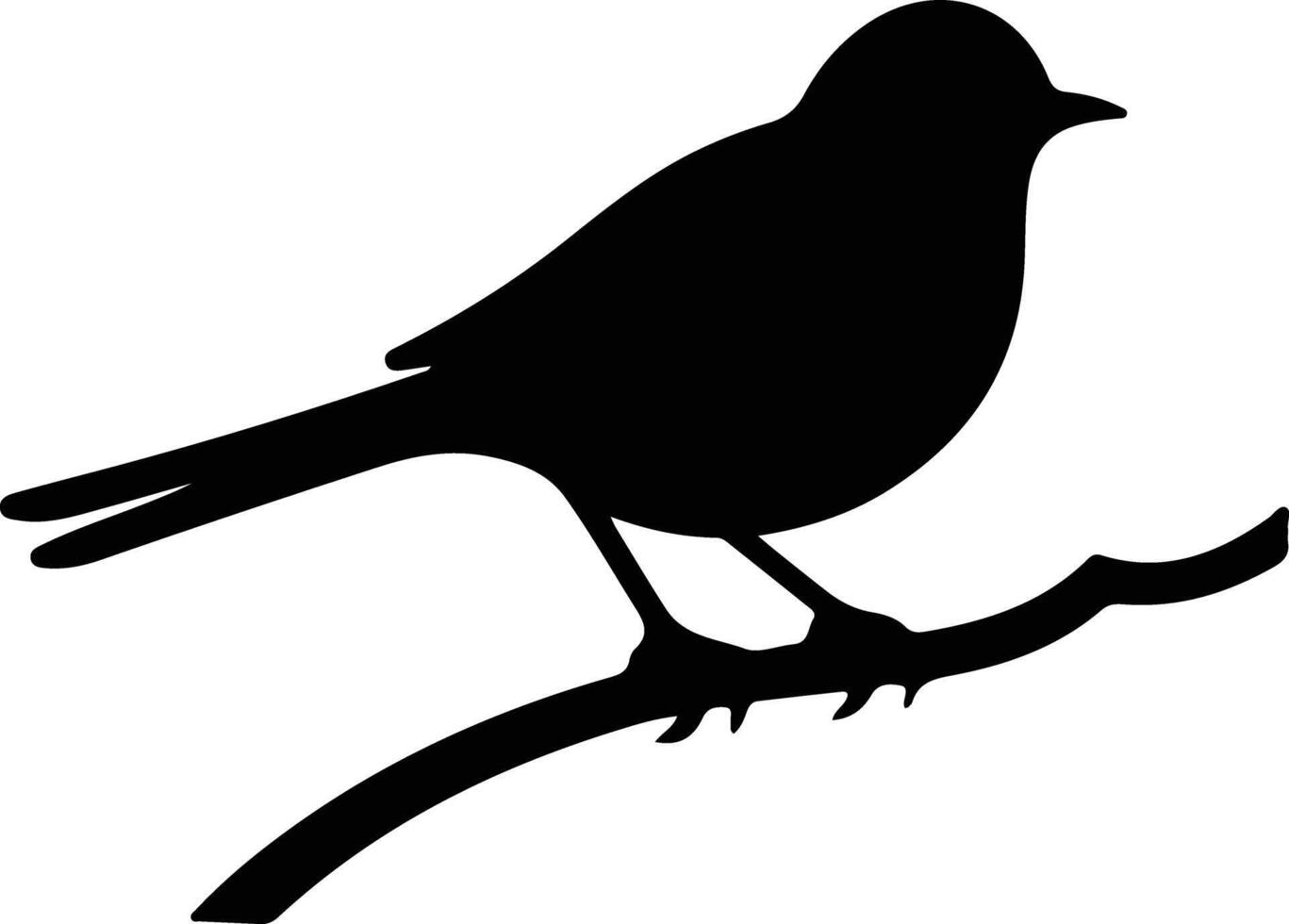 eastern bluebird black silhouette vector