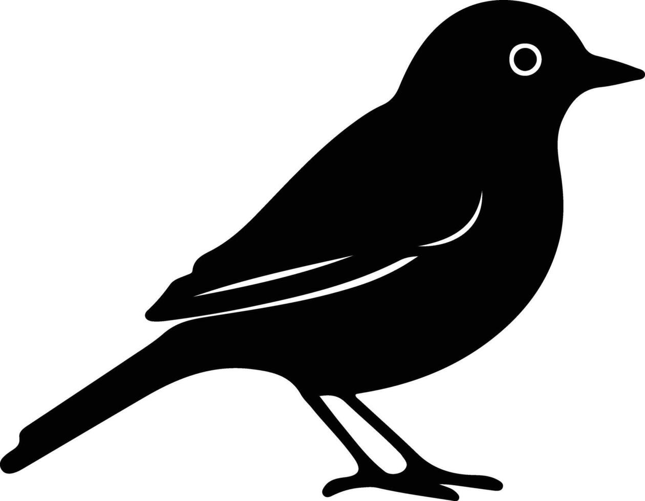 eastern bluebird black silhouette vector