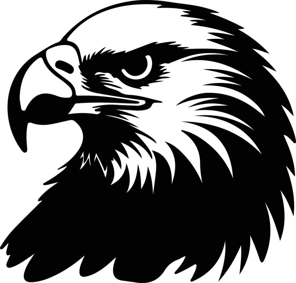 eagle black silhouette vector
