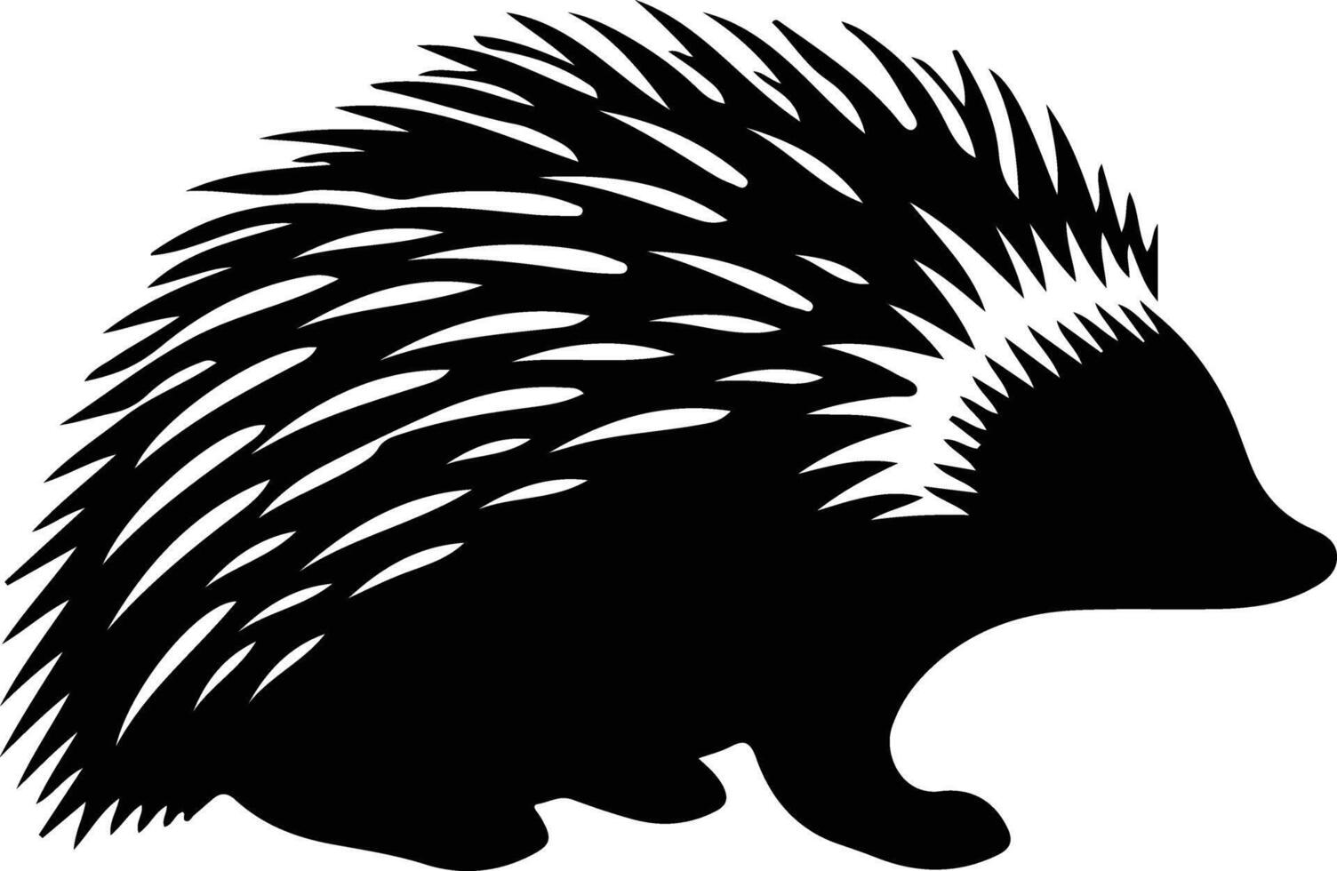 echidna black silhouette vector