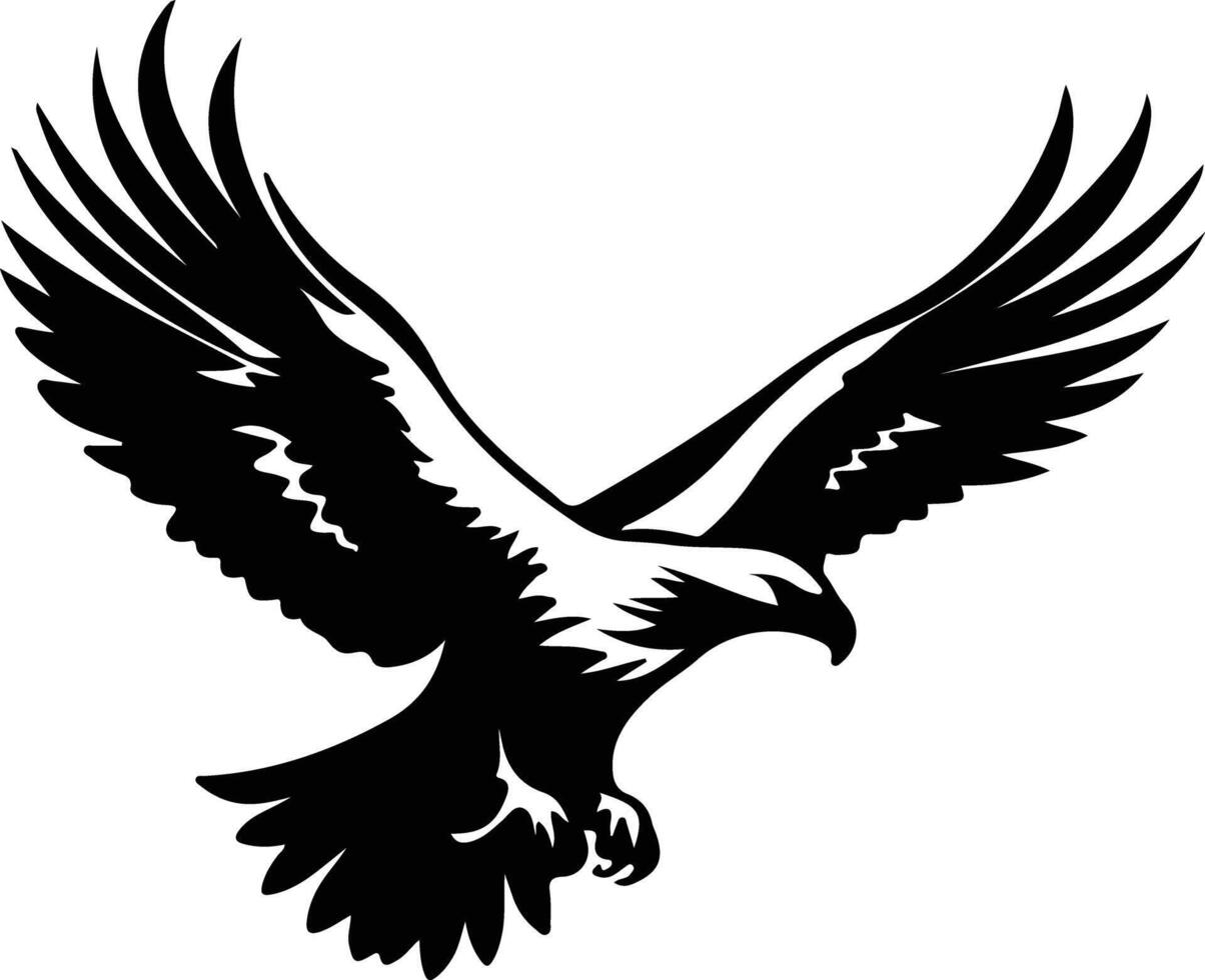 eagle black silhouette 38100860 Vector Art at Vecteezy