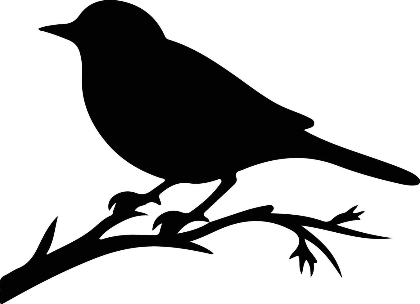 eastern bluebird black silhouette vector