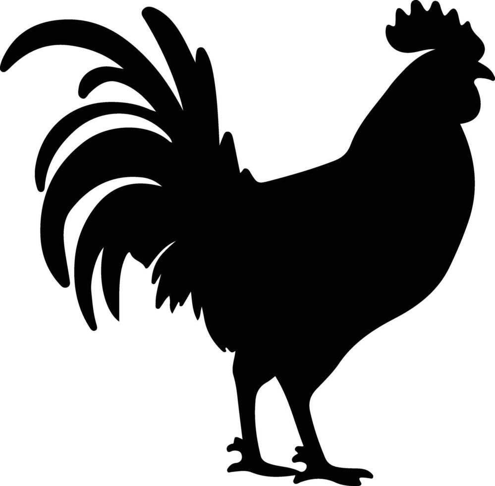 fowl black silhouette vector