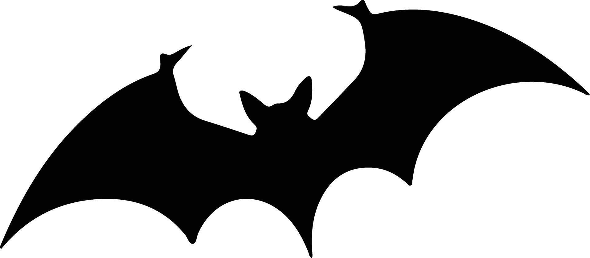 Fruta murciélago negro silueta vector