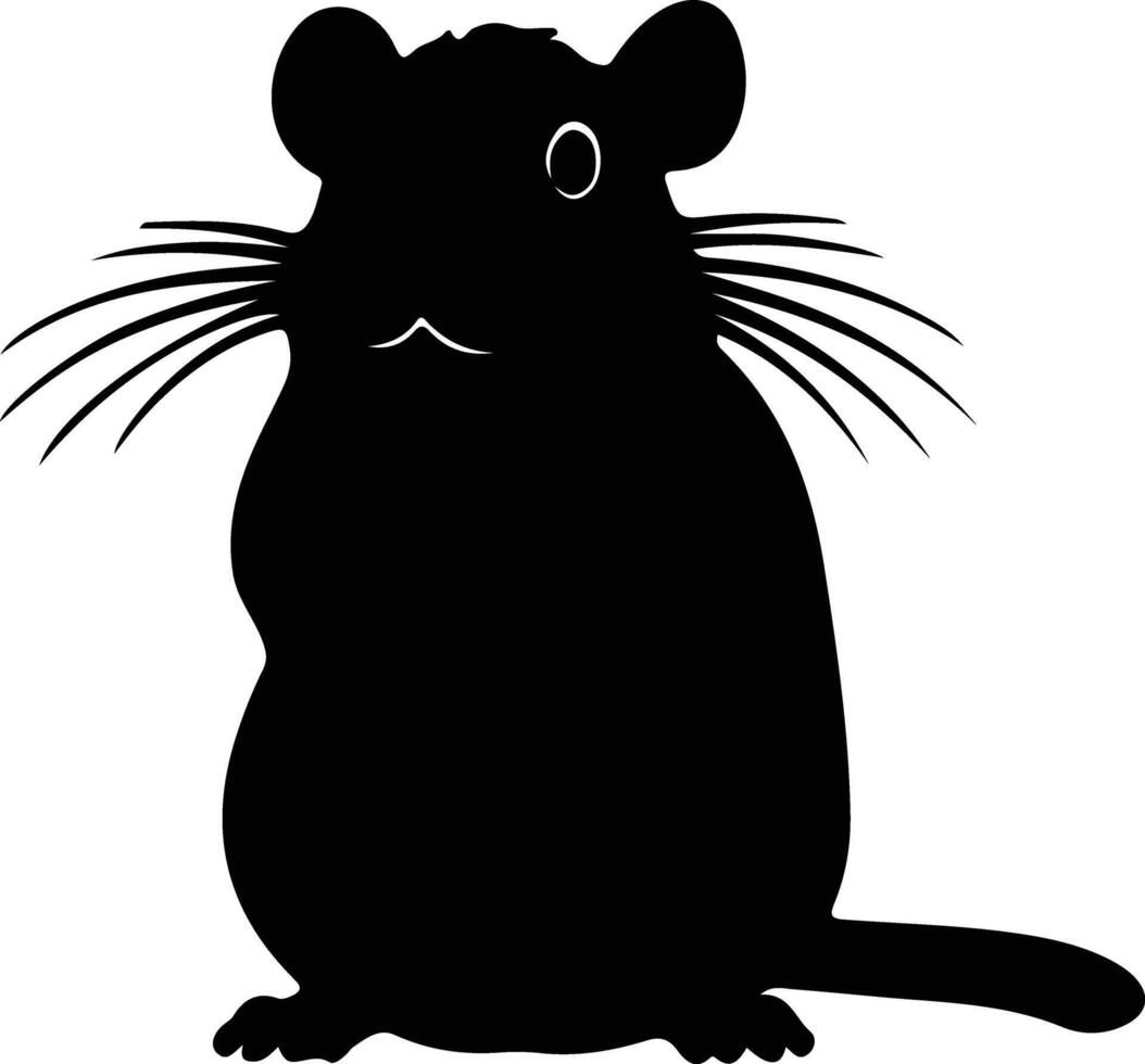gerbil black silhouette vector