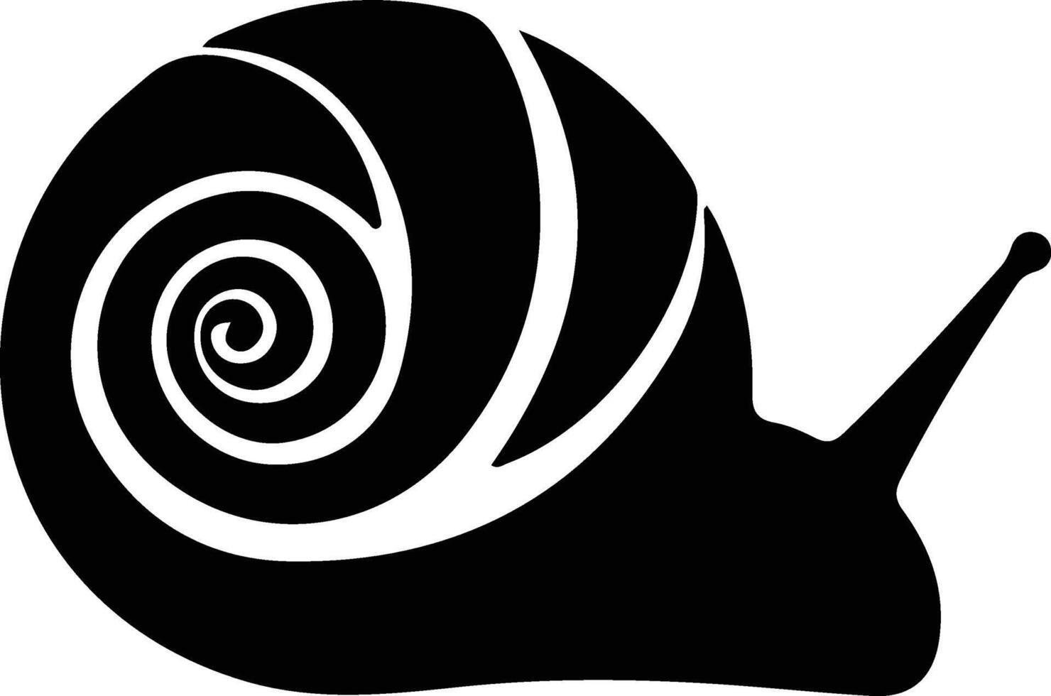 gastropod black silhouette vector