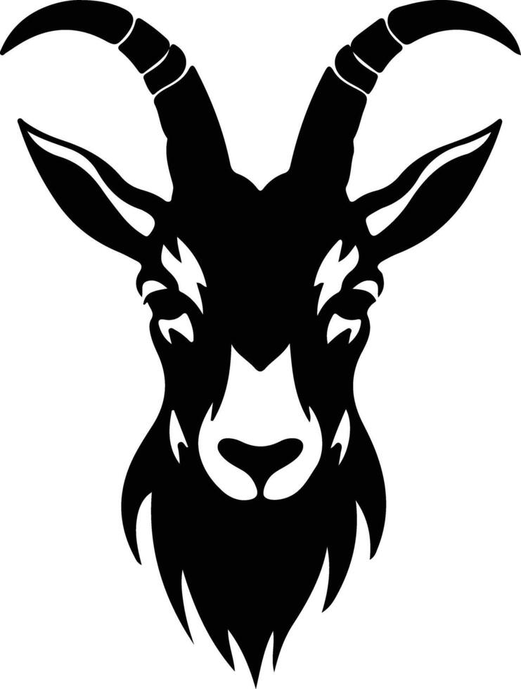 goat black silhouette vector