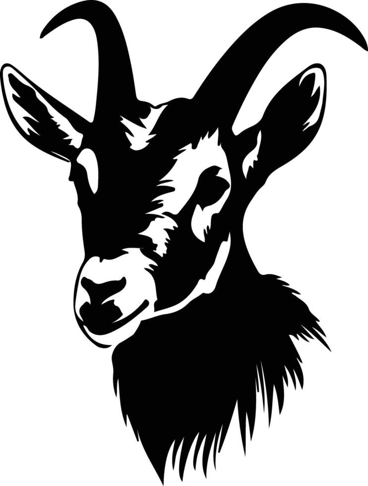 goat black silhouette vector