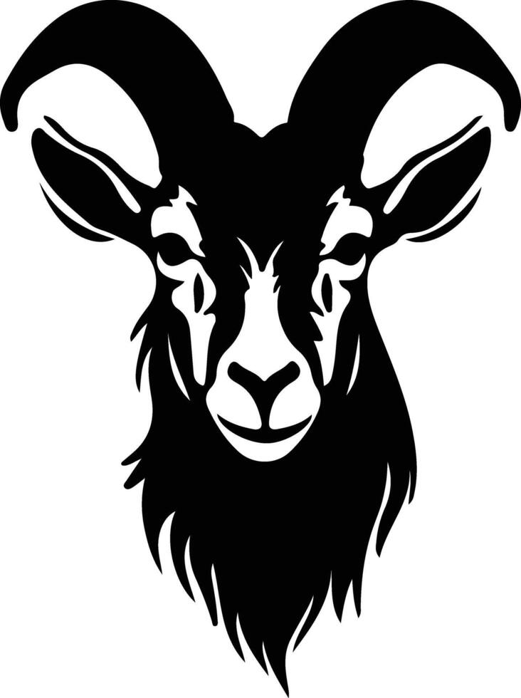 goat black silhouette vector