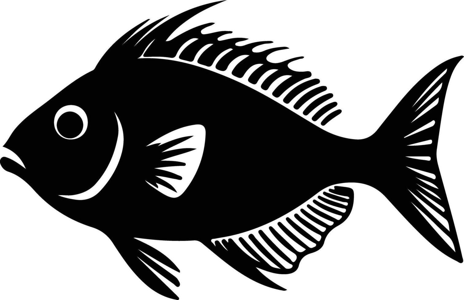 John Dory black silhouette vector