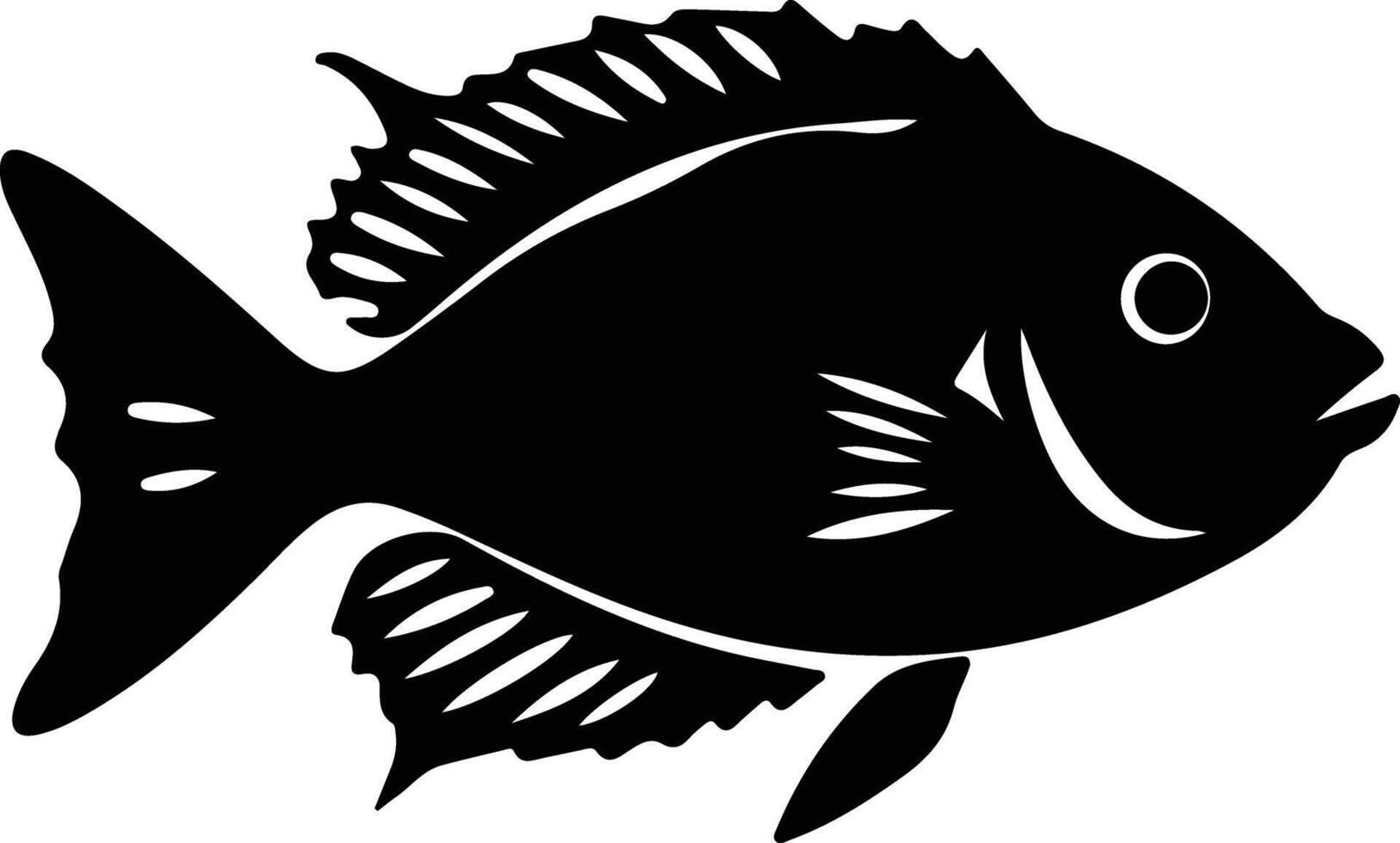 John Dory black silhouette vector