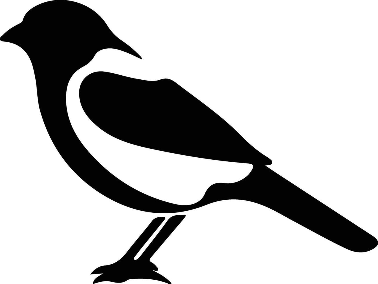 goldfinch black silhouette vector